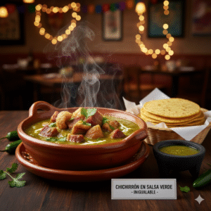 Chicharrón Guisado en Salsa Verde
